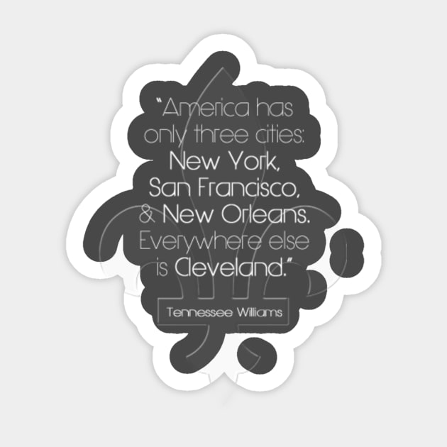 Everywhere Else is Cleveland Sticker by 5040599C